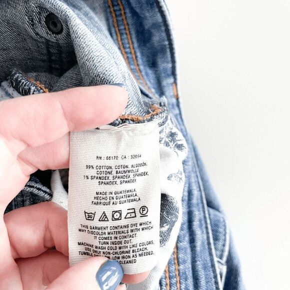 Anthro Pilcro Women's Hyphen Distressed Light Wash Ankle Denim Jeans Blue Sz 27 - Picture 3 of 8